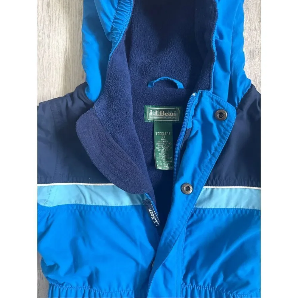 LL BEAN 2T Toddler Blue Cold Buster Snow Suit